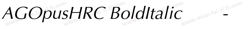AGOpusHRC BoldItalic 语言英文字体转换